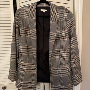 Cato Black, Brown and Gray Plaid Blazer